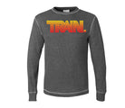 picture of charcoal Train Lines thermal T-shirt