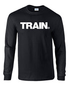elitefts Train White Long Sleeve T-Shirt black
