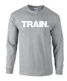elitefts Train White Long Sleeve T-Shirt grey