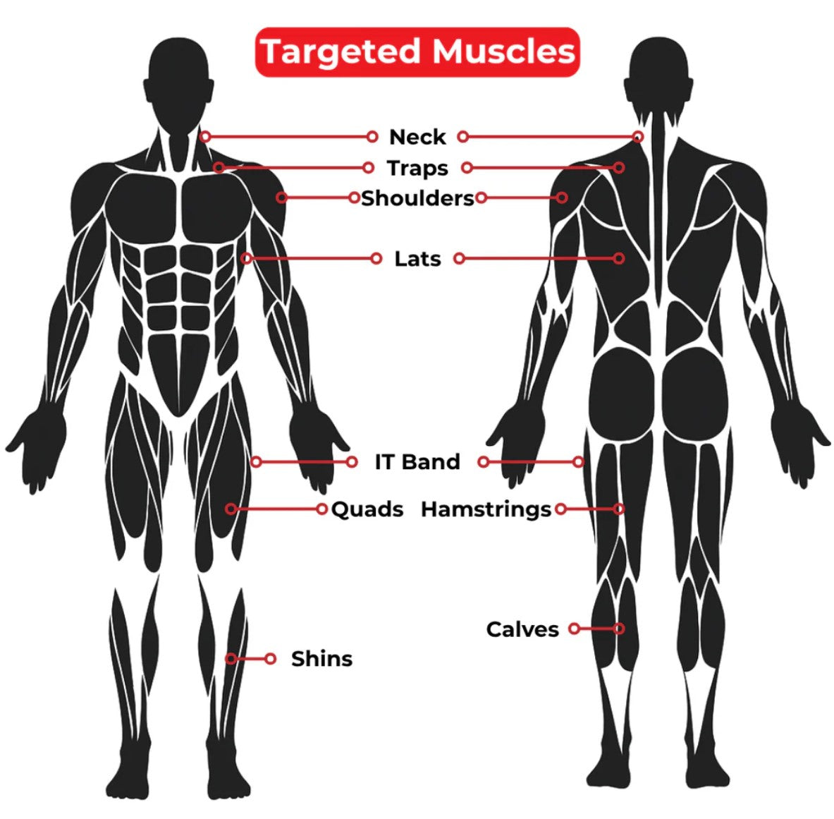 The Original Stick-Travel Stick chart showing the targeted muscle groups