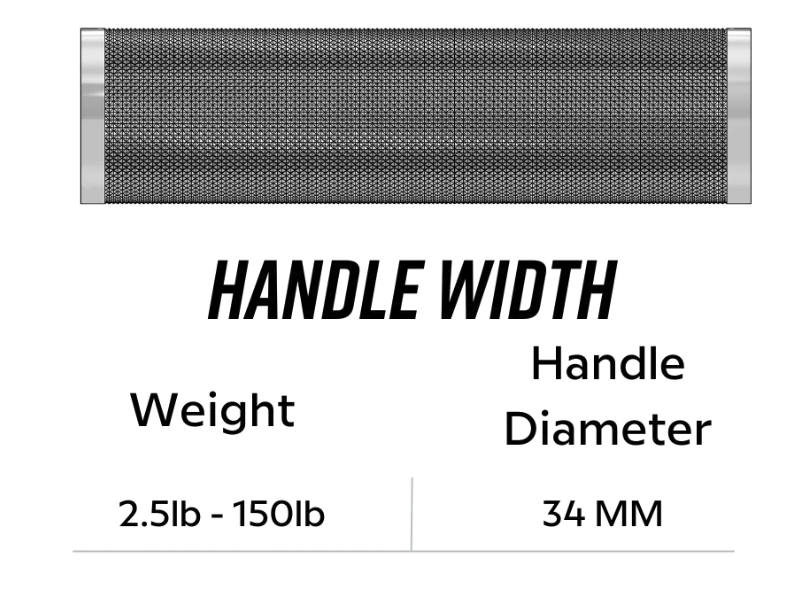 12 Sided Urethane Dumbbell width 