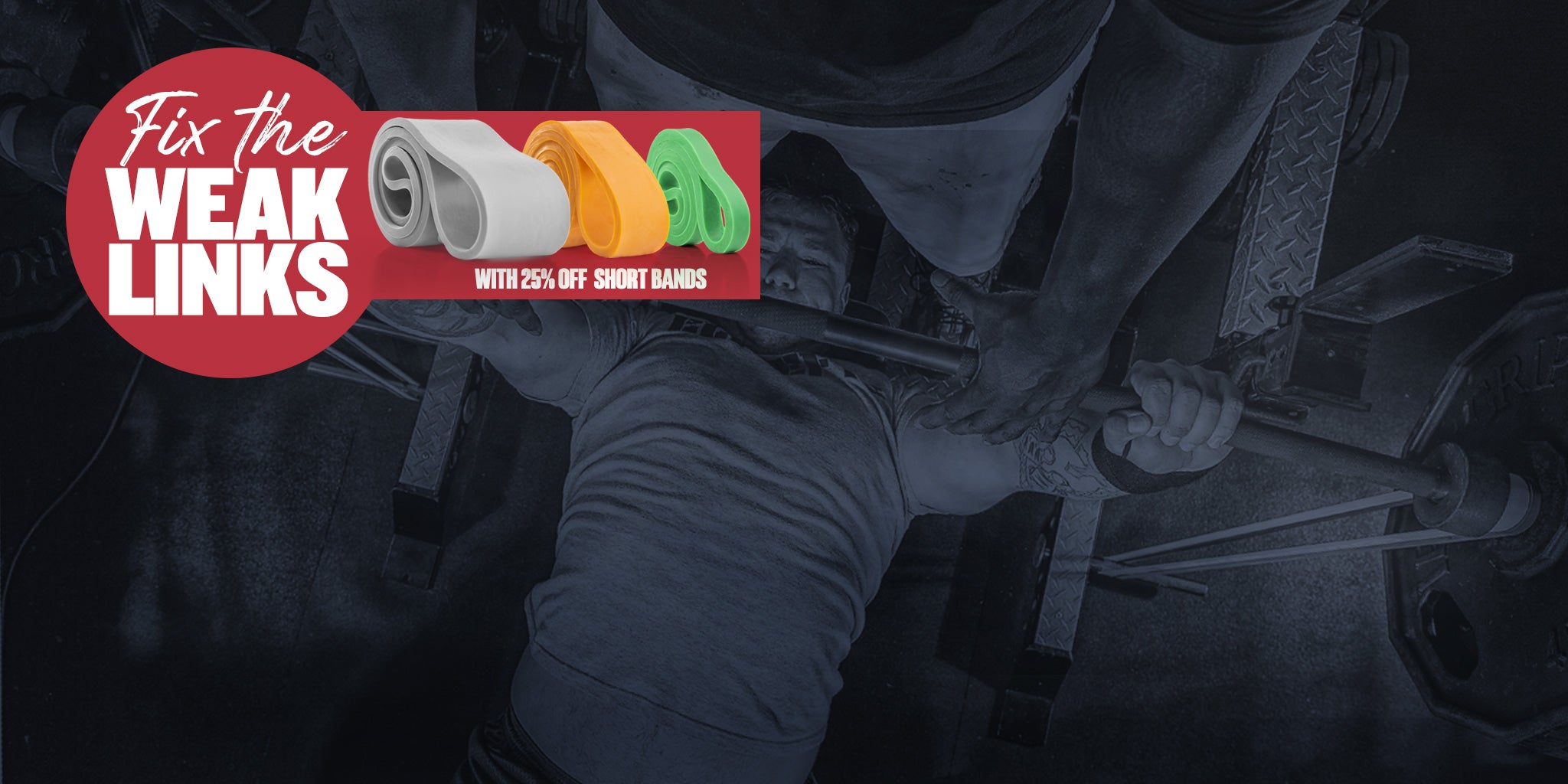 Person working on a vehicle with a 'Fix the Weak Links' advertisement overlay.