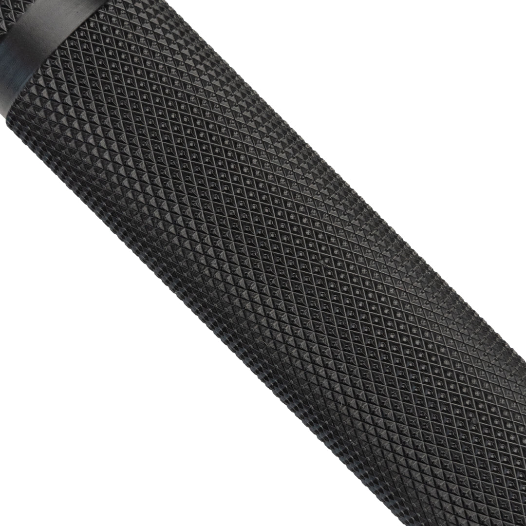 power bar knurling close up