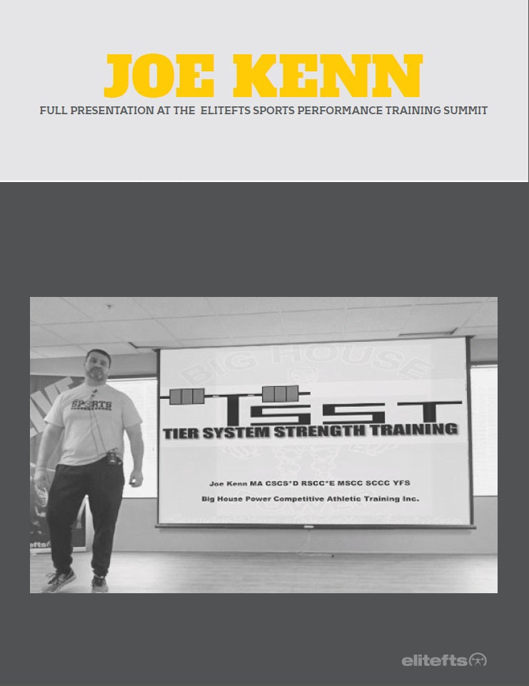 picture of Joe Kenn's Tier System for Training Presentation (from the SPTS)