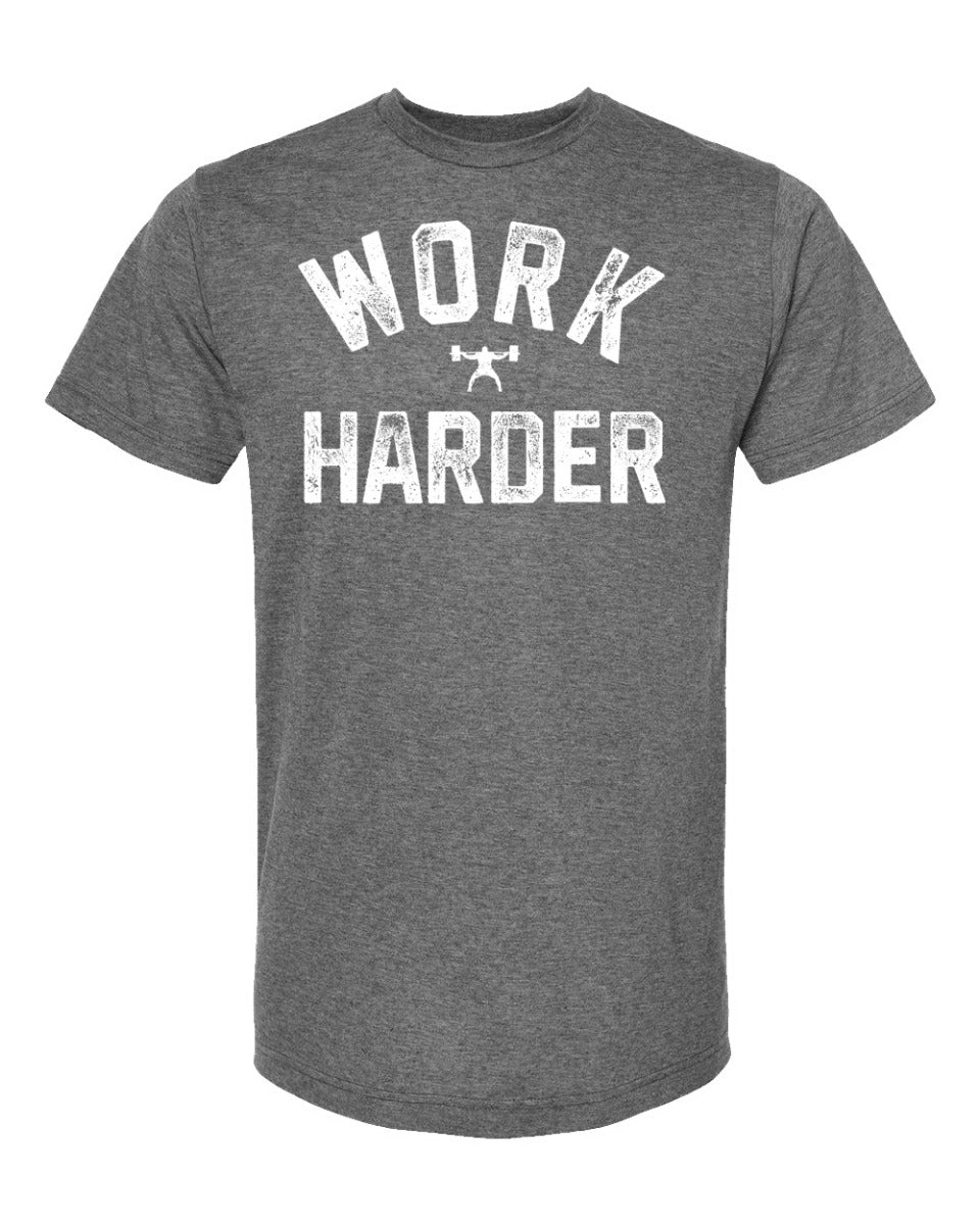 picture of elitefts Work Harder Premium T-Shirt grey