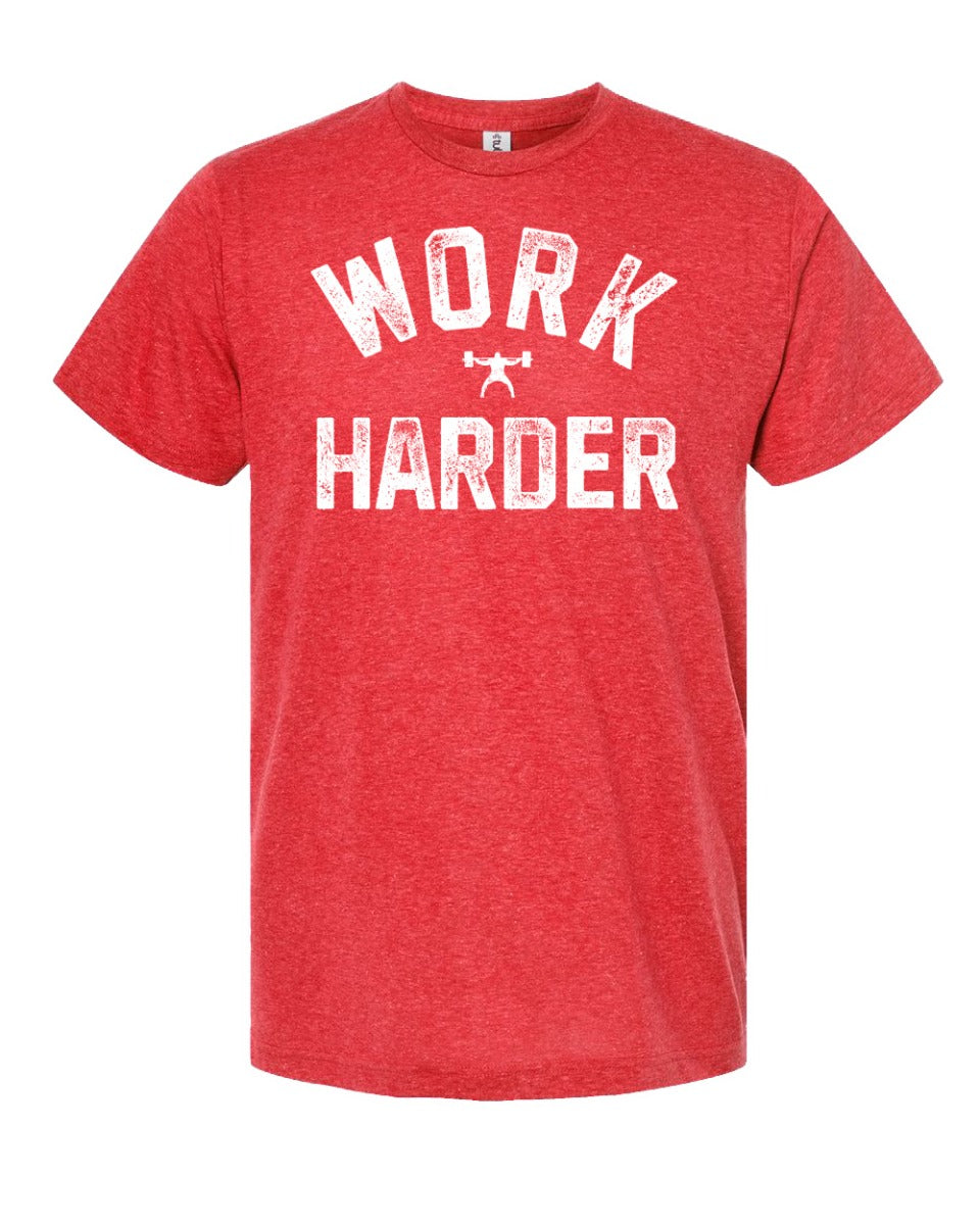 picture of elitefts Work Harder Premium T-Shirt red