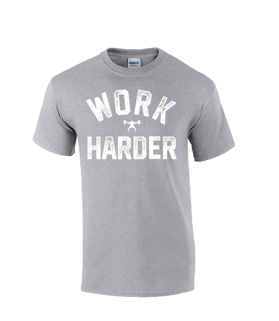 picture of Work Harder T-shirt grey