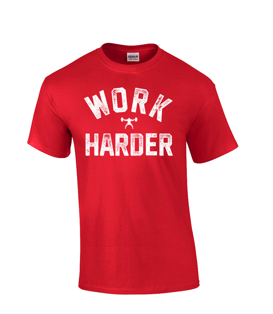 picture of Work Harder T-shirt red