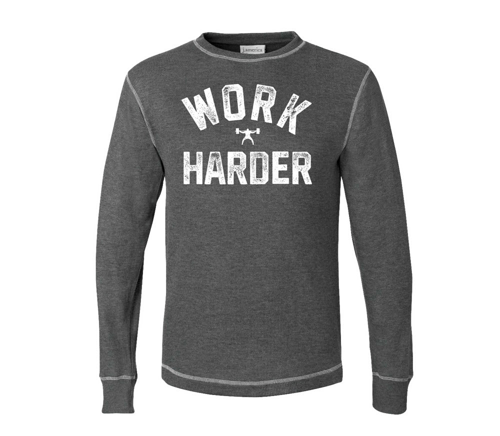 picture of elitefts Work Harder Thermal Long Sleeve Shirt grey