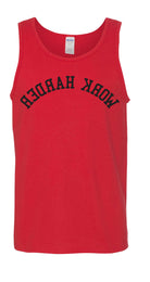picture of elitefts Work Harder Flip Tank Top red