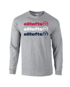 elitefts tagline rwb stacked long sleeve t-shirt grey