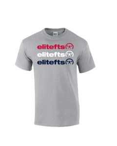elitefts tagline rwb stacked t-shirt grey