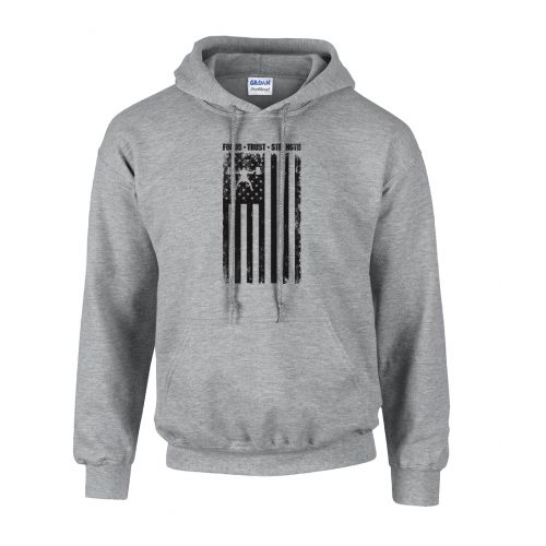 elitefts Focus Trust Strength Flag Black Hoodie