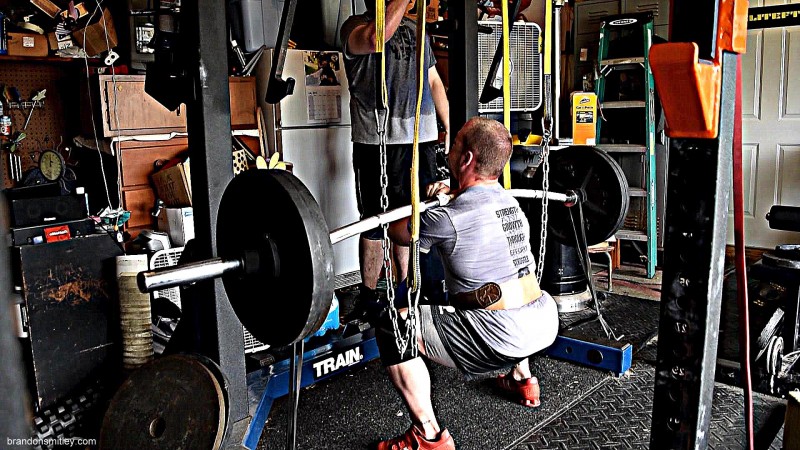 bow bar front squat vs bands 245