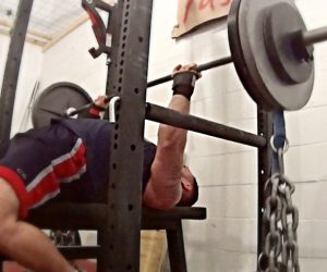 Dynamic Effort Bench Wk2: 8x3 w/ 175+chains & work up sets to 275+chains (Video)