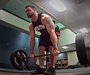 SSB Box Squats 460x3 & Straight Leg Deadlifts using Tips From Steve Goggins (Video)