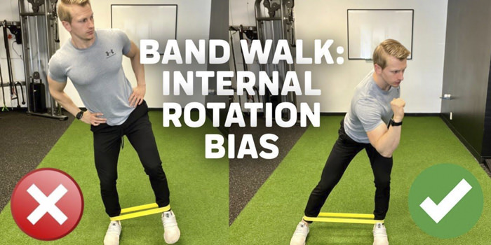 How to Improve Hip Internal Rotation Deficits with Band Walks - Elite FTS